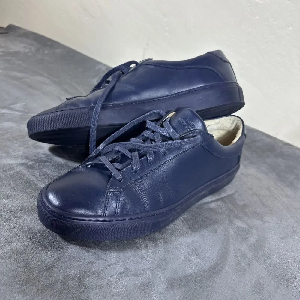 Koio Capri Leather Sneaker Space 10 M Men’s Navy Shoes Lace Up Modern Italy